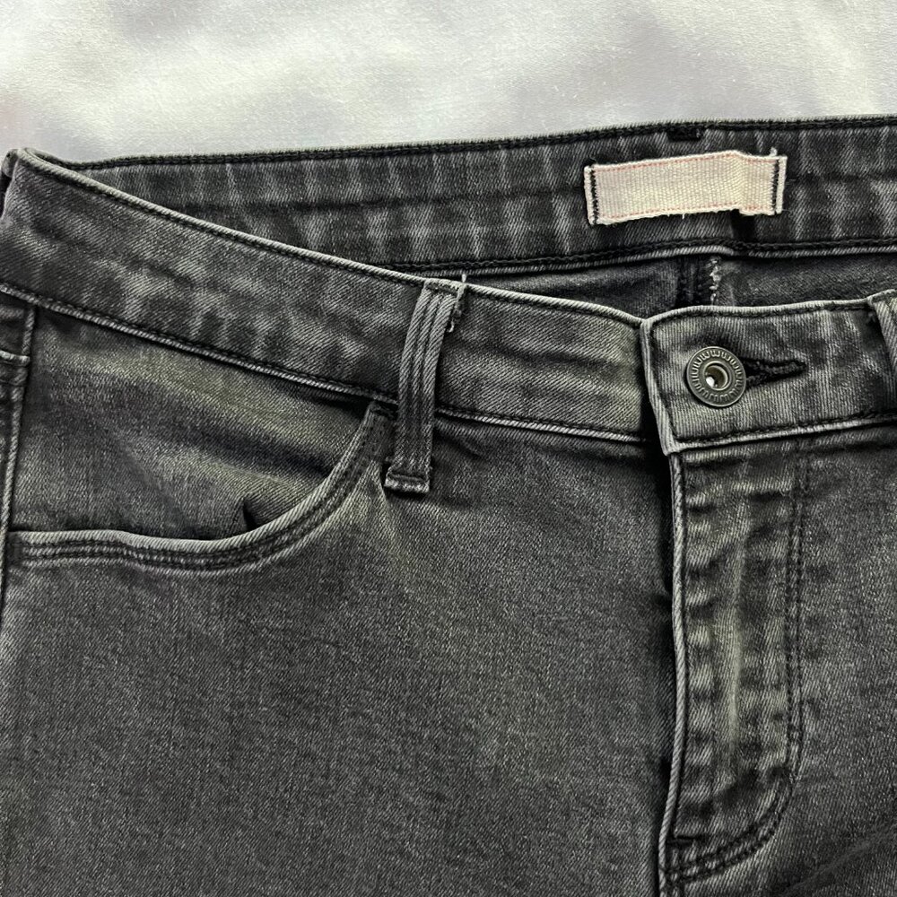 Uniqlo Gray Black High Rise Skinny Cotton Jeans Size 27/33 - Picture 3 of 5